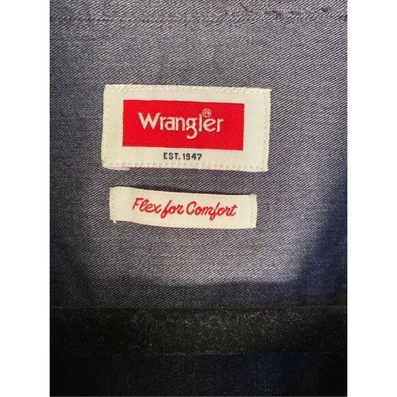 Wrangler men’s 12/denim Heather black button down shirt size 4X - Picture 6 of 6